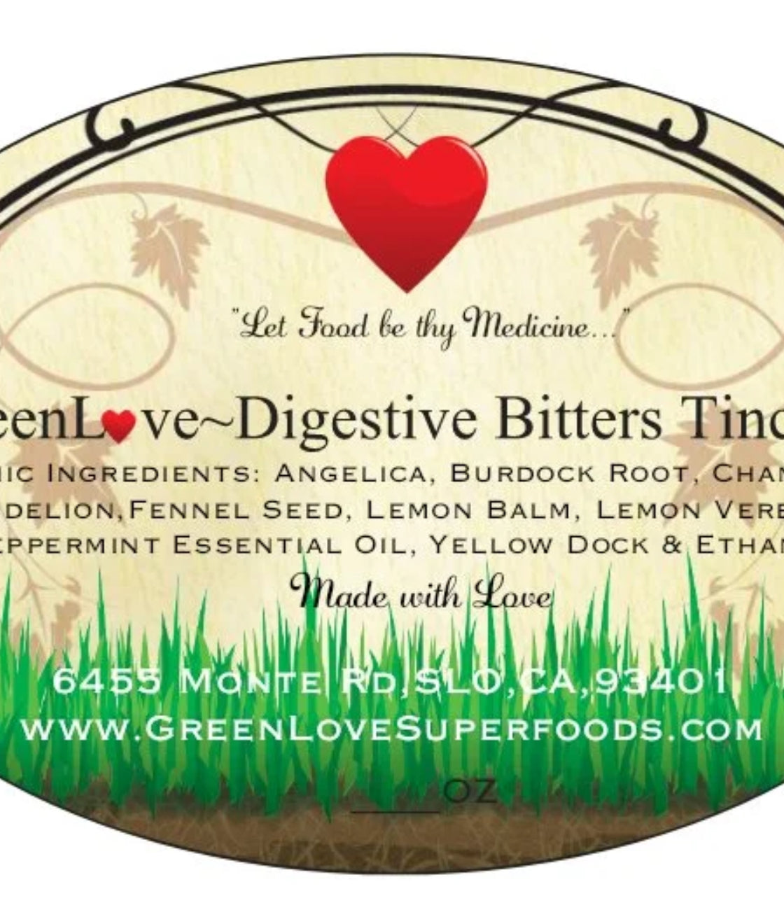Digestive Bitters Herbal Tincture